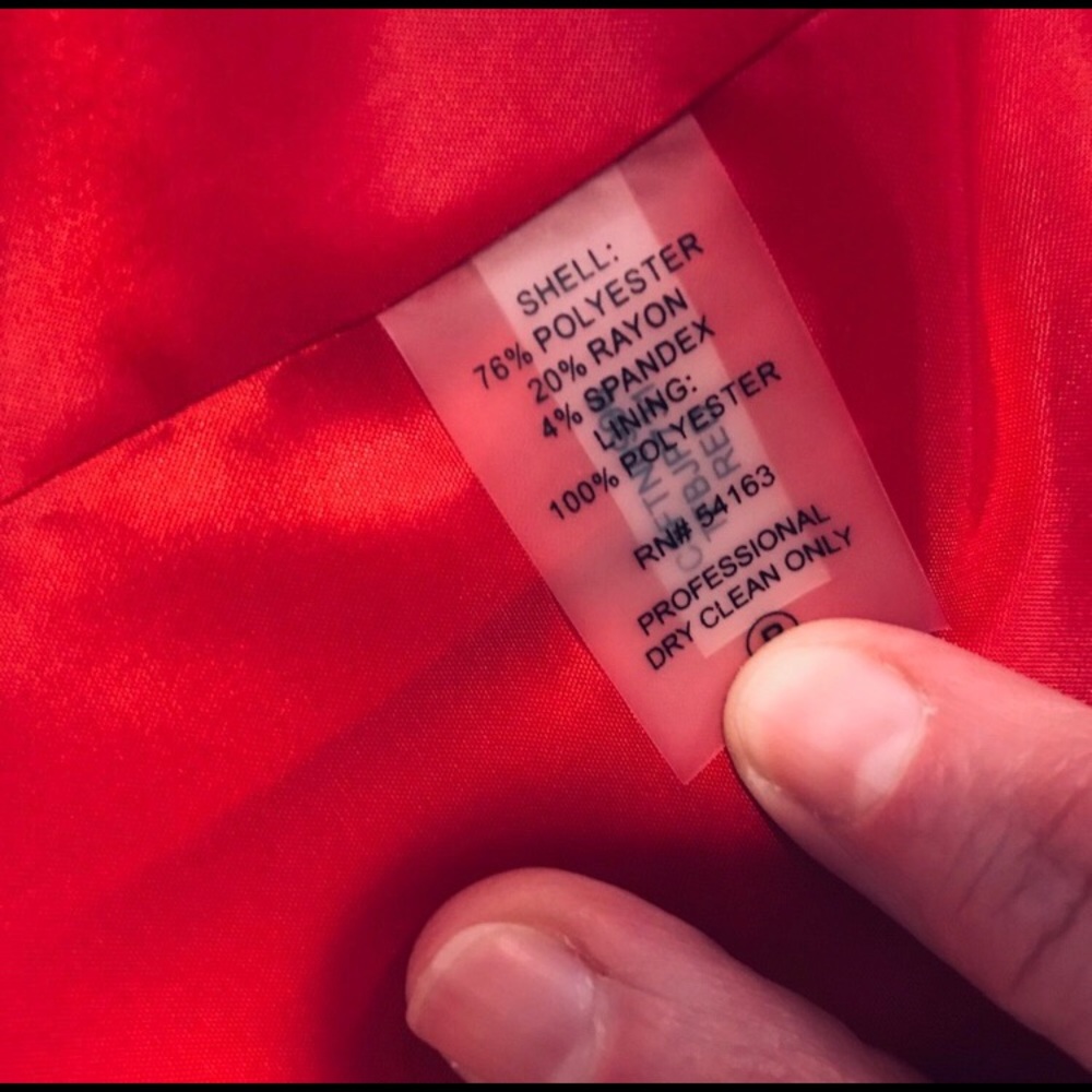 Calvin Klein Ruffle Red Blazer 6P - Picture 8 of 9